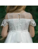 Cold Shoulder Lace Tulle Stunning Flower Girl Dress